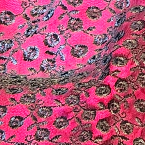 BETSEY JOHNSON Y2k Strapless Black Lace Hot Pink Satin Slip Zip Mini Dress - Picture 16 of 16